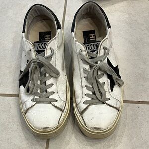 Golden Goose White and Black Sneakers size 38